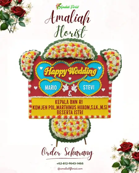 Papan Bunga Pernikahan Durensawit
